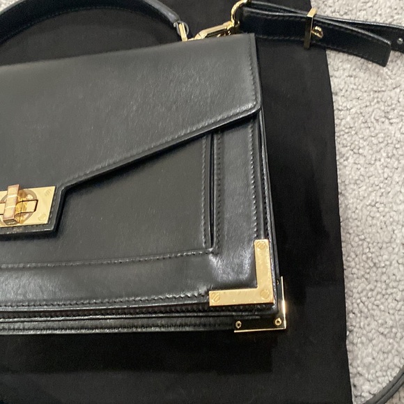 The Kooples medium black leather Emily Bag - Picture 5 of 17